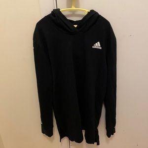 Adidas long-sleeved hooded shirt boys 10/12